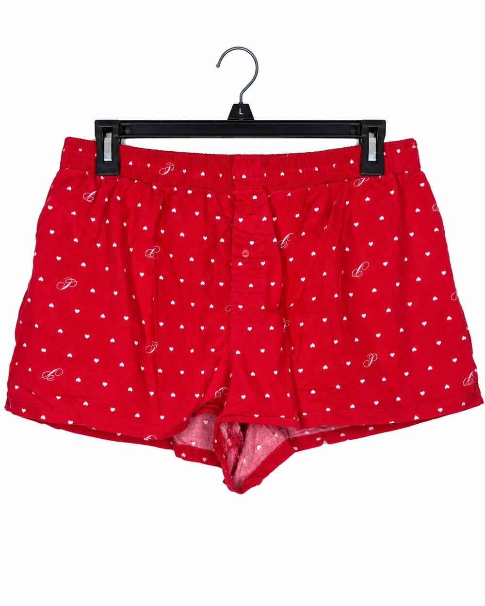 Victoria’s Secret PINK Red Heart Print Boxer Pajama Shorts Size Large